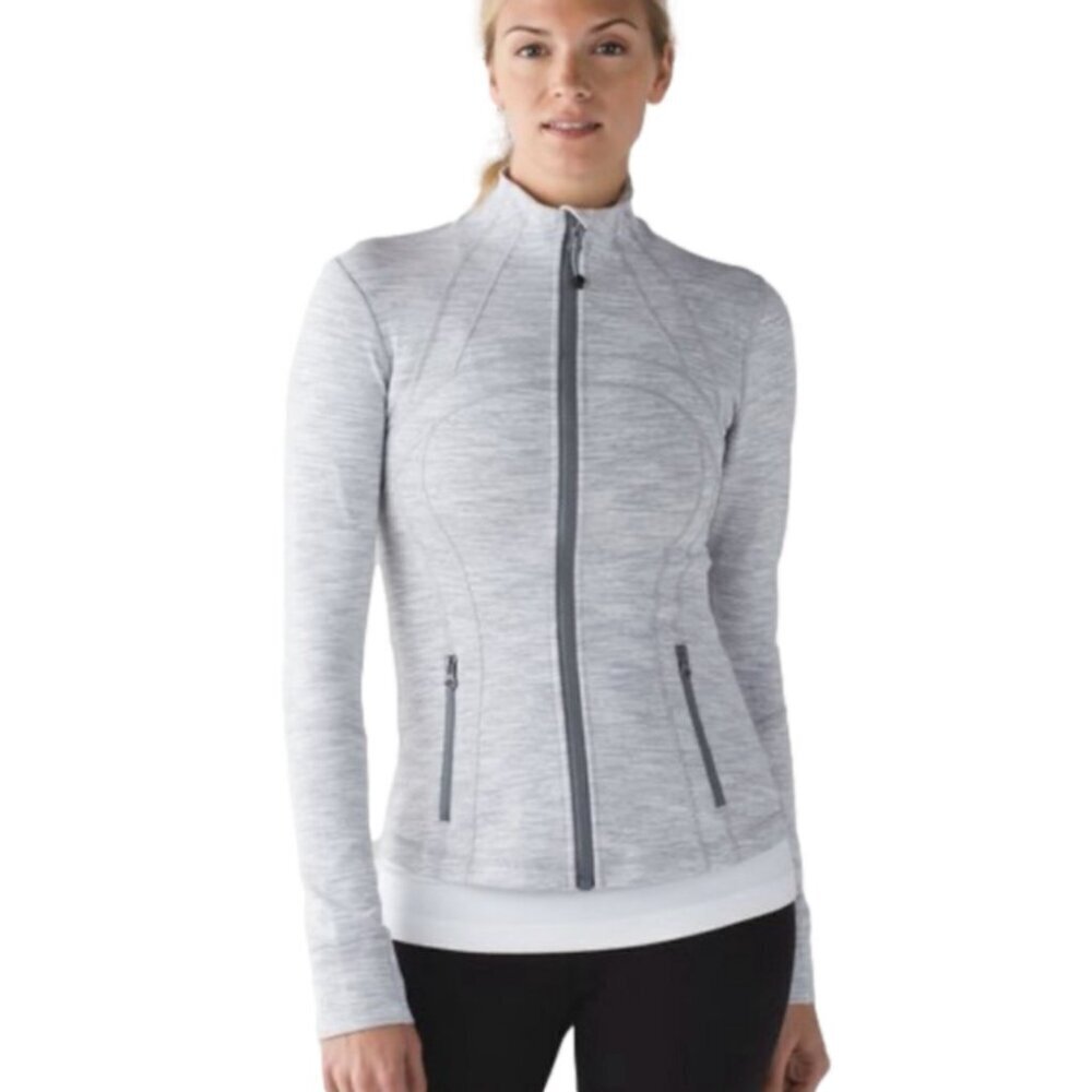 Lululemon Define White and Gray Running Jackets